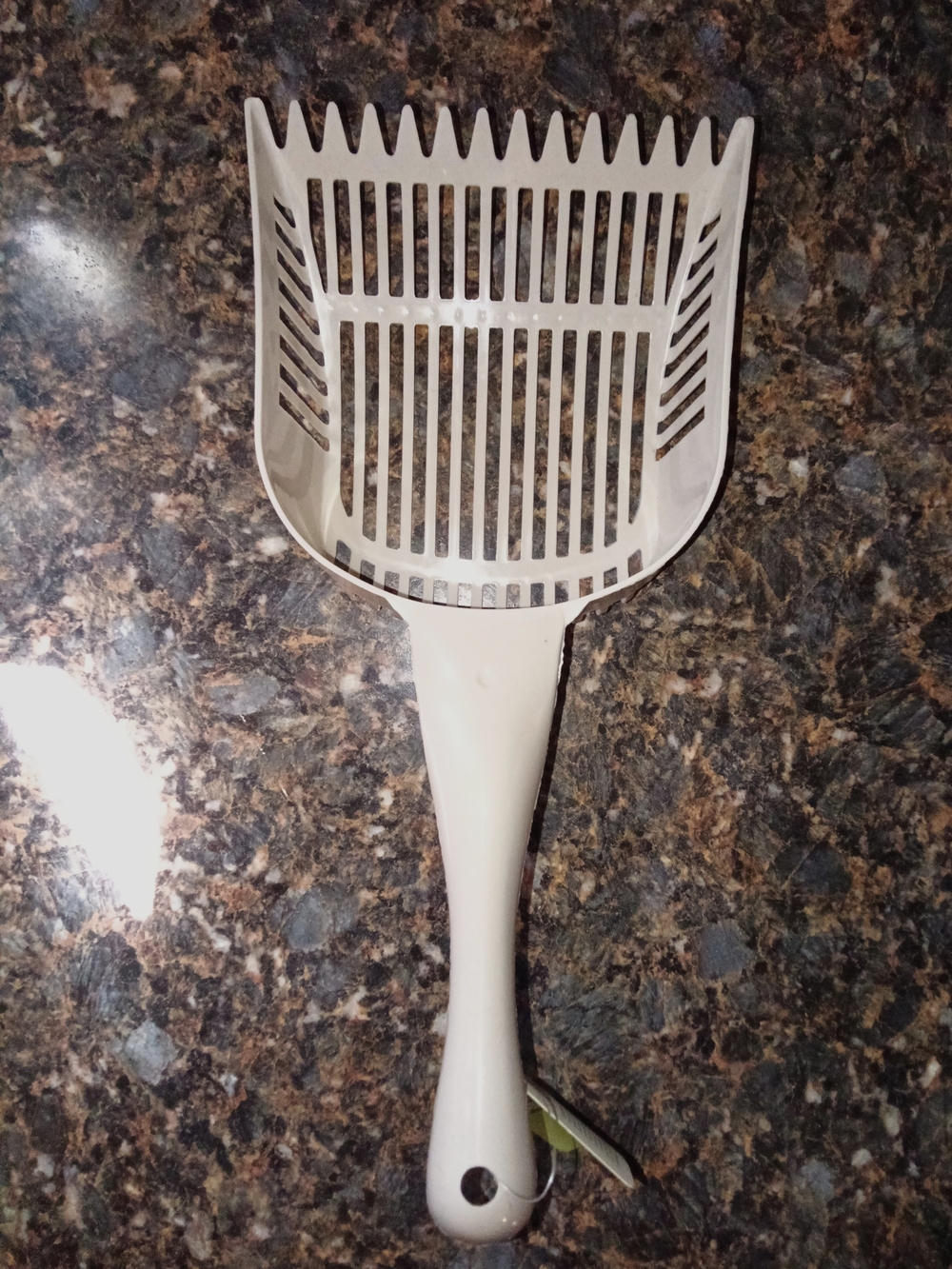 Cream Plastic Cat Litter Scoop - Home Accents